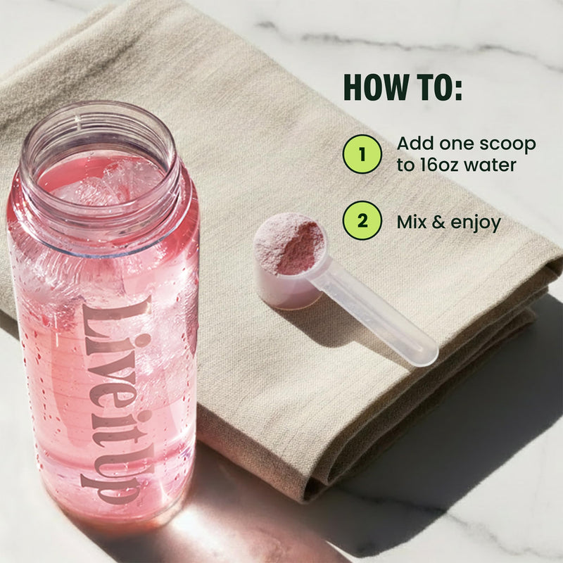 LIVE IT UP Vital Minerals: Electrolyte Powder for Hydration | Pom Mango | with Coconut Water Powder, Sodium, Potassium, and Vitamin C | Vegan, No Gluten, No Added Sugar, & Caffeine Free Pomegranate Mango