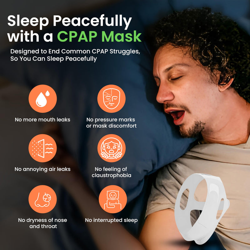 Chin Strap for Sleeping and Snoring ‚Äì Anti Snoring Device for Men and Women, Breathable and Skin-Friendly Snore Stopper with Adjustable Fit That Holds Jaw in Place and Supports CPAP Users Grey - BeesActive Australia