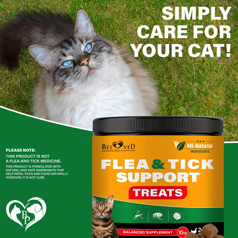 Flea and Tick Prevention Chewable Pills for Dogs and Cats - Revolution Oral Flea Treatment for Pets - Pest Control & Natural Defense - Chewables Small Tablets Made in USA (Chicken (for Cats)) Chicken (for Cats)