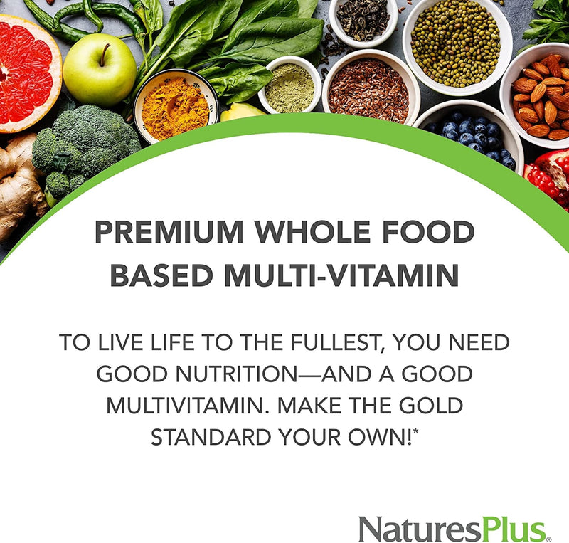 NaturesPlus Source of Life GOLD Multivitamin - 180 Mini-Tabs - With Vitamins D3, B12 & K2 - Blood, Bone & Immune Support - Vegetarian & Gluten Free - 30 Servings 180 Count (Pack of 1)
