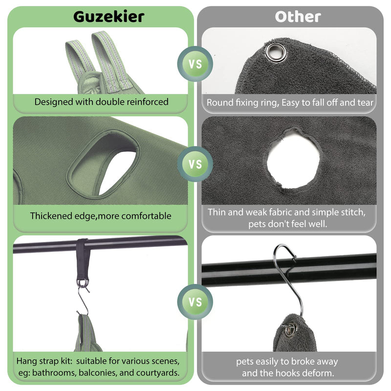 Guzekier Pet Dog Grooming Hammock Harness for Cats & Dogs, Dog Sling for Grooming, Dog Hammock Restraint Bag with Nail Clippers/Trimmer, Nail File, Pet Comb,Ear/Eye Care XS（Weight：8-12LB） - BeesActive Australia