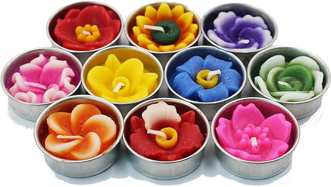 Aroma Candles Flower 4cm Set of 10 Pieces/10 Types B - BeesActive Australia