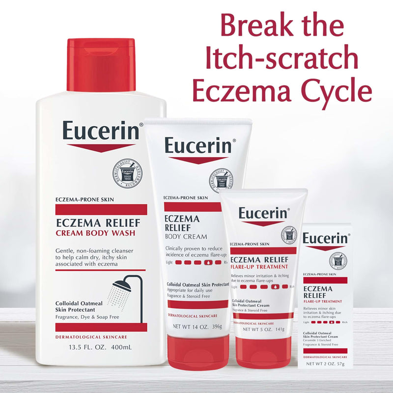 Eucerin Eczema Relief, Full Body Lotion, Moisturizing Eczema Cream with Colloidal Oatmeal (Skin Protectant) and Ceramide 3, 8 Oz Tube 8 Ounce (Pack of 1) - BeesActive Australia