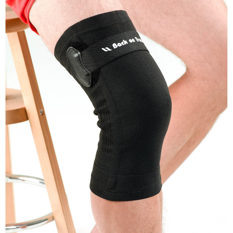 Back on Track Knee Brace with Removable Strap 1110 with Welltex Technology, Black, Large