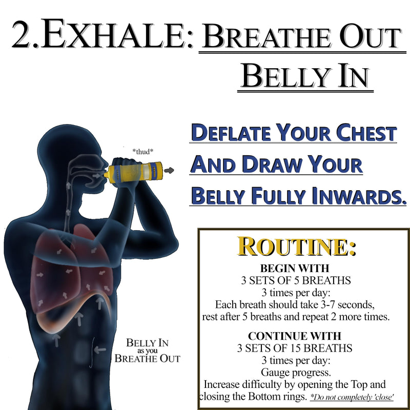 Natural Deep Breathing Trainer for Lungs Patented Non-Constricting Respiratory Muscle Training - Unrestricted Airflow Design Easy to Use BPA-Free Breather Breathe Breath Exercise Device - BeesActive Australia