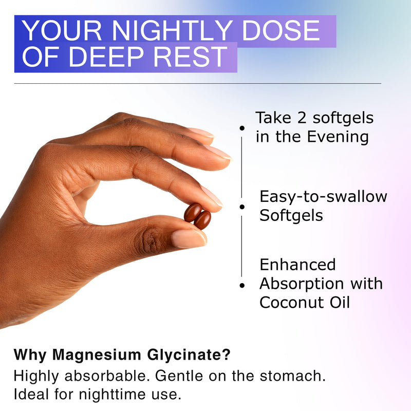 Magnesium Glycinate Complex 1425mg with Vitamin D3 5000 IU & K2 MK-7 200mcg - Magnesium for Sleep, Relax & Bone Health - Chelated Magnesium Supplement with Ashwagandha L Theanine Softgels