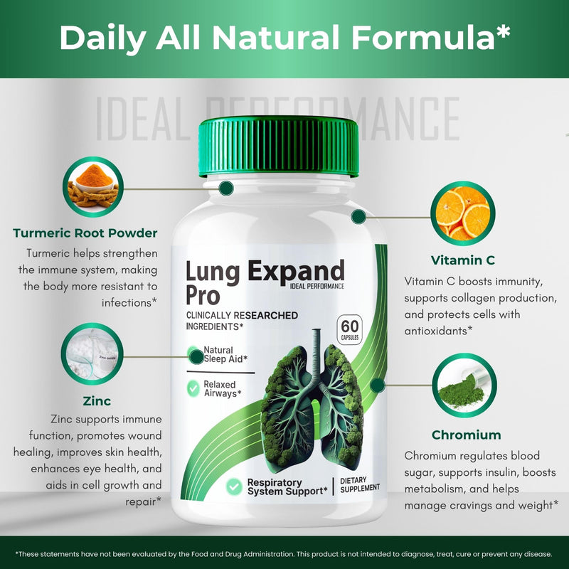 Lung Expand Pro Blood Capsules, LungExpand Pro Blood Formula Support Supplement Pills, Premium Formula for Healthy Circulation & Stable Levels, All Natural LungExpandPro Health Reviews (5 Pack)