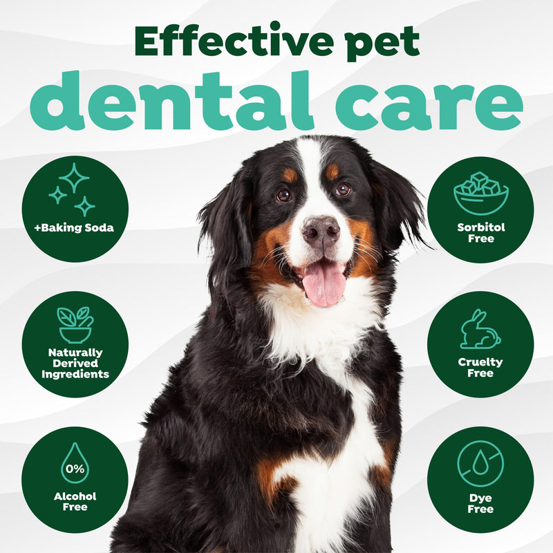 TropiClean Fresh Breath Dog Teeth Cleaning Dental Wipes, Finger Wipes for Plaque & Tartar Removal + Baking Soda, Easy to Use Dog Dental Care, 50ct
