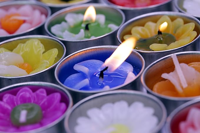 Aroma Candles Flower 4cm Set of 10 Pieces/10 Types B - BeesActive Australia