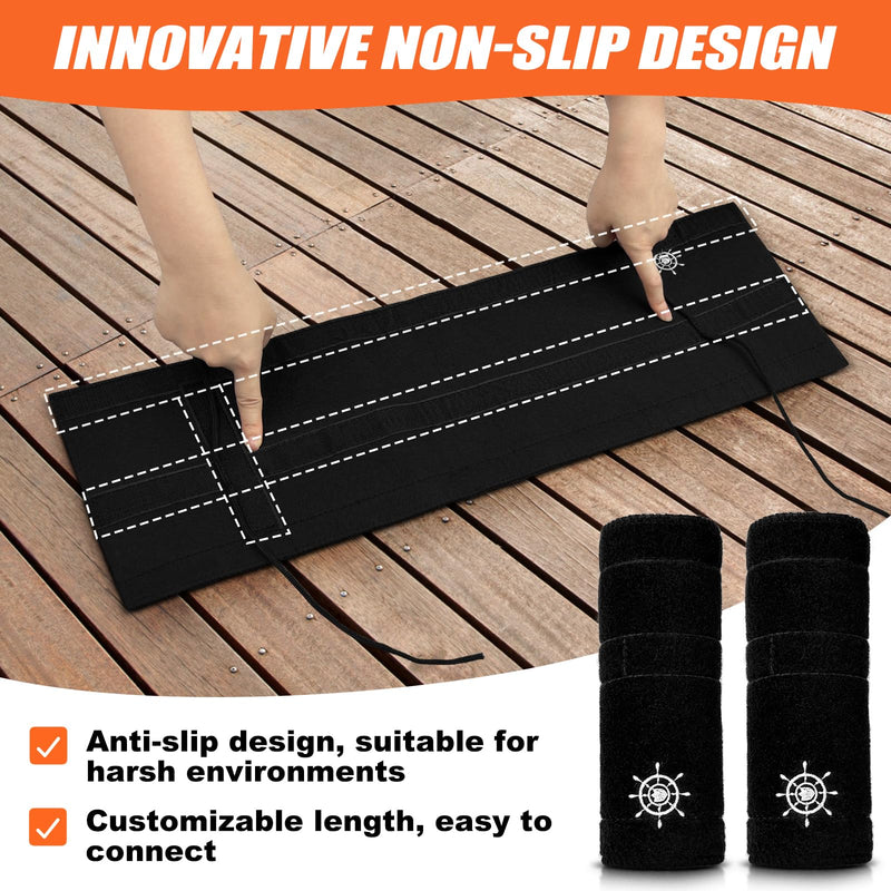 Dock Line Chafe Guards 24 Inch Removable Anti Chafe Protective Boats, Dock Lines Black Rope Protector Eliminates Squeaking Protects Boat from Wear Industrial - BeesActive Australia