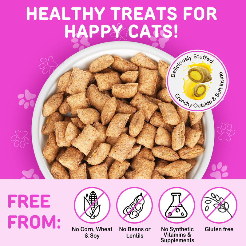 Cat Vitamins with Taurine, 15-in-1 Multivitamin Chews with Omega-3s & Prebiotics, Taurine for Immune, Heart & Joint Health, Supports Skin, Coat & Digestion, Cat Grass Treats for Cats & Kittens