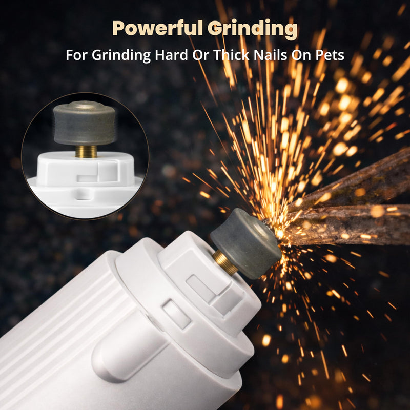 2-in-1 Dog Nail Clippers & Cat Nail Clipper with 2 LED Lights, USB Rechargeable with Safety Guard, Low Noise Grooming Tool for Small, Medium, and Large Dog & Cat Nail Trimmer(White) white