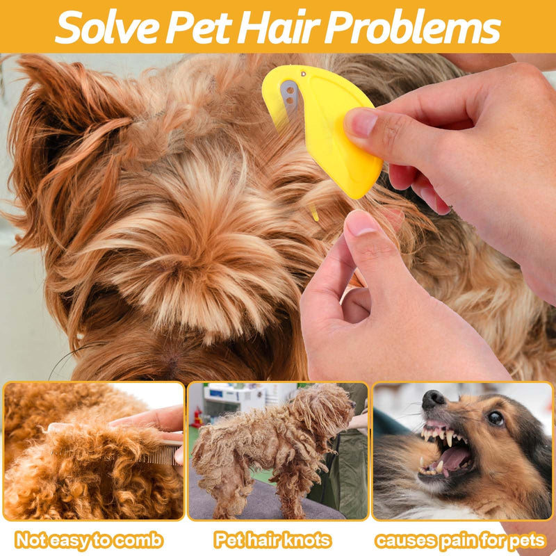 5 Pcs Knotting Comb Pet Grooming Tool, De Knotting Comb for Dog,Cats,2024 Multifunctional Pet Hair Shedding Tool Supplies for Removing Tangled and Loose Hair 5 pcs - BeesActive Australia