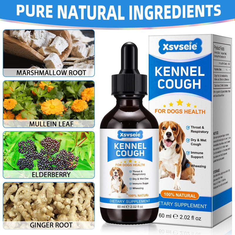 Kennel Cough Treatment, Xsvseie Kennel Cough Drops for Dogs Natural Cough Supplement for Dogs Herbal Kennel Cough Drops for Dogs All Breeds & Size - PawsPlanet Australia