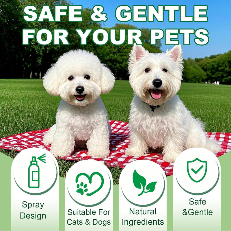 Lmoy Melcora Spray for Dogs, Nature Soothing Solution for Itchy Skin, Pet Skin Treatment Spray (2PCS)