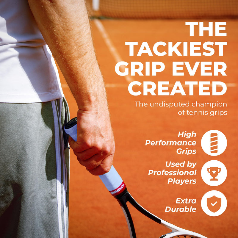 Tourna Mega Tac Extra Tacky Overgrip, 10-Pack White - BeesActive Australia