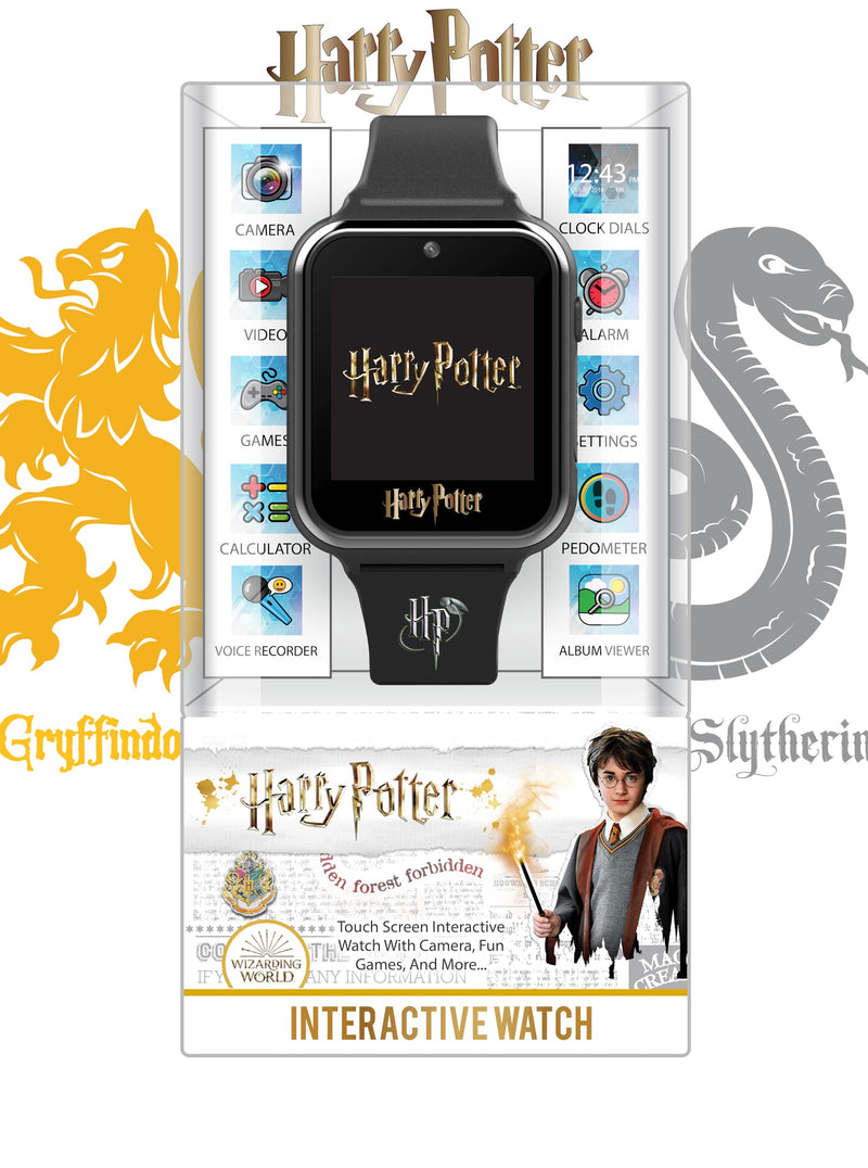 Harry Potter Kids Smart Watch – Interactive Touchscreen Watch with 10 Changeable Faces, Camera, Games, Alarm, Stopwatch, Step Counter & Calculator – Fits Wrists from 5.5" to 8"