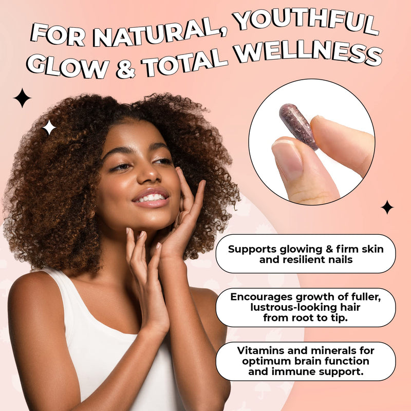 Future Kind Vegan Collagen - Supports Collagen Production with Biotin and Vitamin C (60 Capsules in Glass Bottle)
