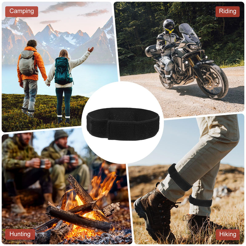 Boot Straps for Cowboy Boots - Cycling Safety Bind Pant Bands Use for Cycling & Jogging, & Camping - Adjustable Elastic Bike Ankle Leg Straps Black 19.7 x 1.5IN