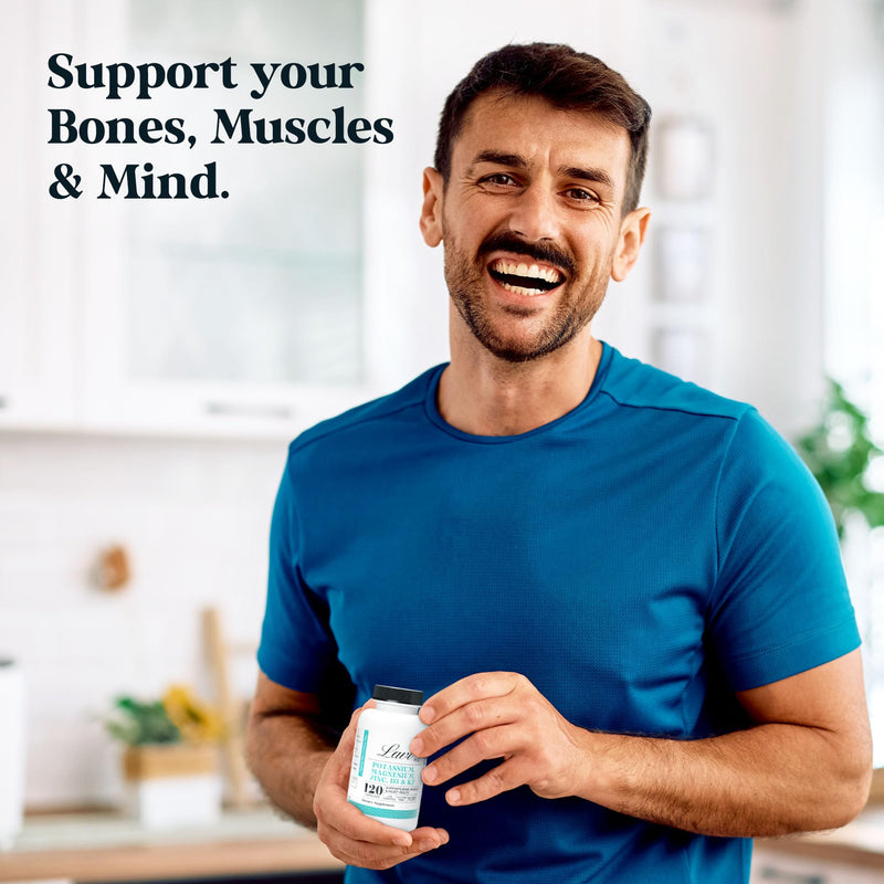 Potassium Magnesium Zinc Supplement, Glycinate 420mg, D3 K2, 120 Ct | Vegan capsules with vitamin B6 P-5-P, L-Theanine and BioPerine, bone, muscle and immune support, high absorption blend
