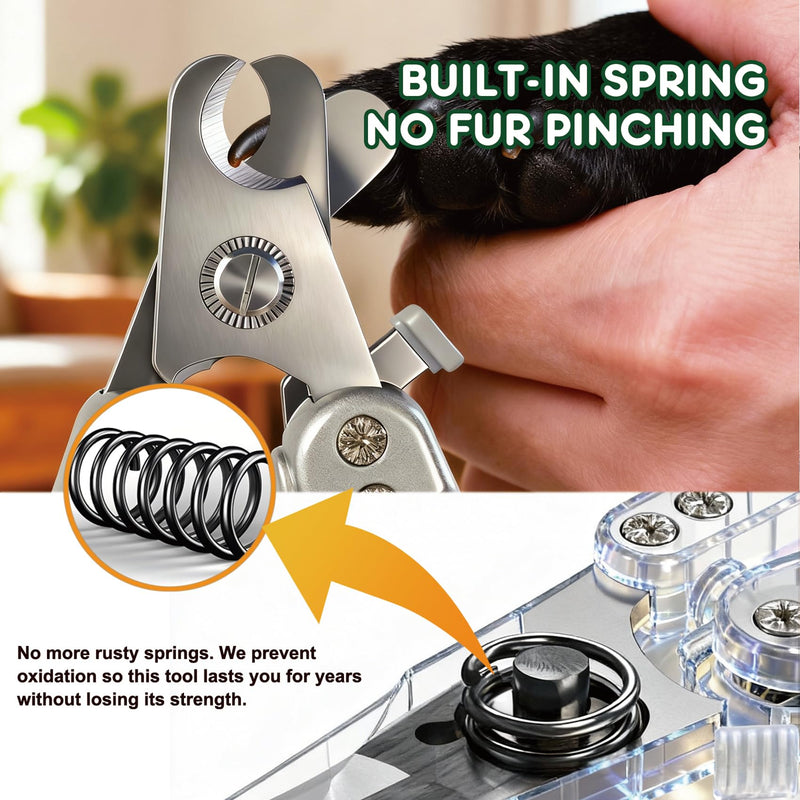 Dog Nail Clippers for Large Dogs, Heavy Duty Dog Nail Cutter, Extra Sharp Scissor for Meddium, Large and Extra Large Pets, with Dog Nail File Pearl Silver - BeesActive Australia