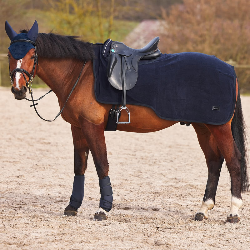 HORZE Marquess Fleece Riding Blanket - Dark Navy - 81 in US 81 in (EU 155 cm) - BeesActive Australia