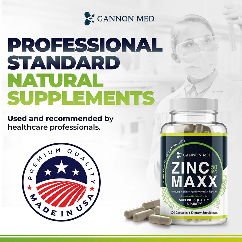 zinc Supplements - Immunity + Skin + Reproductive Health Minerals - Zinc Chelate Immune Booster for Kids & Adults (2 Pack, Zinc MAXX)