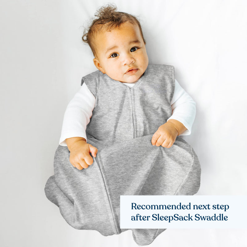 HALO SleepSack, 100% Cotton Wearable Blanket, Swaddle Transition Sleeping Bag, TOG 0.5, Heather Grey, X-Large X-Large (Pack of 1) - BeesActive Australia
