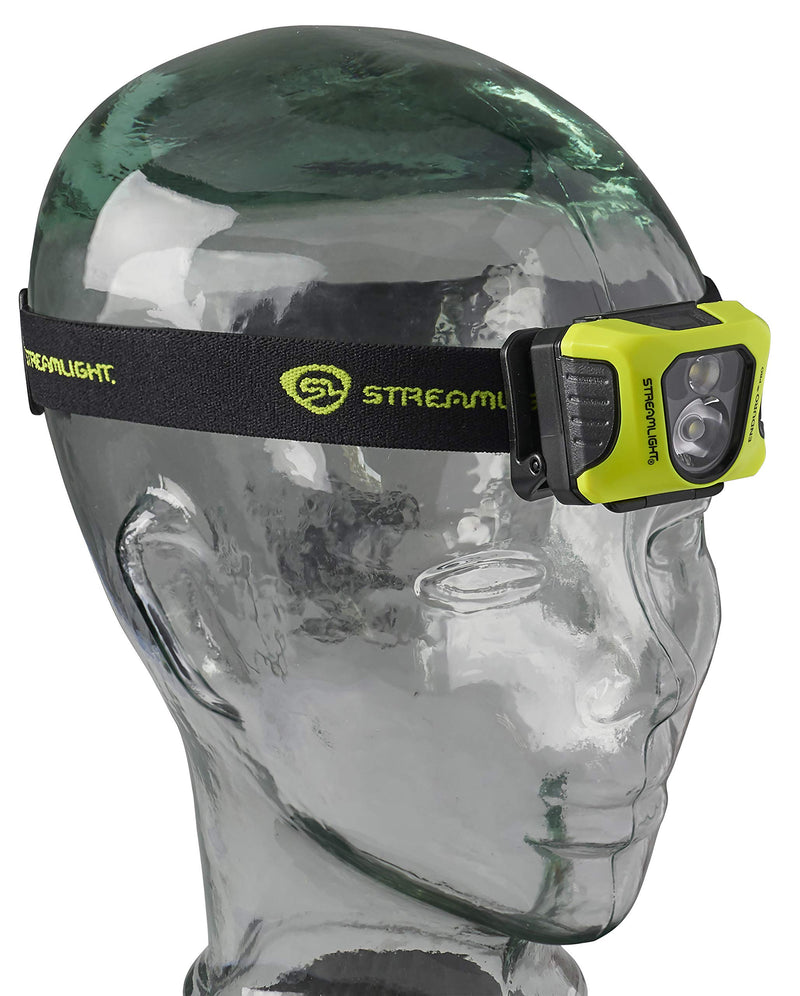Streamlight 61436 Enduro Pro 200-Lumen USB Rechargeable LED Headlamp with Elastic Head Strap, Rubber Hard Hat Strap, 3M Dual Lock Fasteners, and USB Cable, Yellow - BeesActive Australia