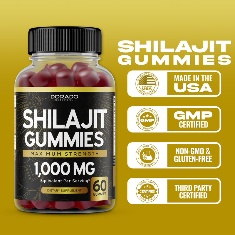 Shilajit Gummies (60 Count) Shilajit for Men & Women - Himalayan Shilajit - Pure Shilajit Gummies for Men - Delicious Raspberry Watermelon Flavor - 3rd Party Tested - Vegan & Non-GMO - USA Made - BeesActive Australia