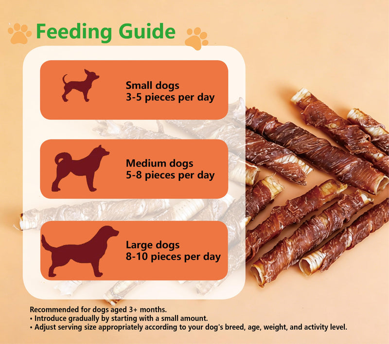 Duck Dog Treats–Duck Wrapped Goose Trachea, 10cm (25-30 Pcs) All Natural Trachea Sticks, Promotes Joint, Hip & Dental Health, High in Protein Low Fat, Dog Chews for Small & Medium Dogs