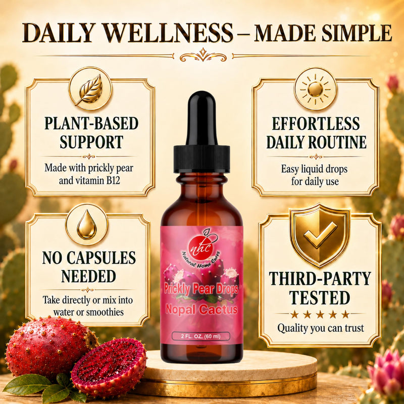 Prickly Pear Drops with Vitamin B12, Concentrated Nopal Cactus Fruit Liquid Supplement, Betalains, 3 Bottles, 180 Total Servings, 2 Fl Oz Each (3) 3 Pack