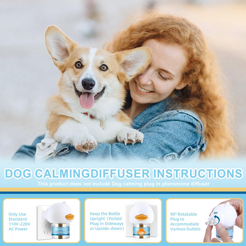 Dog Calming Plug In Refill, 6 Packs Therapet Diffuser Refill for Dog Anxiety Relief, Calming Dog Pheromones Diffuser Refills to Help Reduce Anxiety And Stress,Adapt for Dogs（180 Days） Initial Fragrance