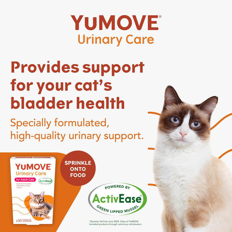 YuMOVE Urinary Care Supplements for Adult Cats, Urinary and Bladder Support with Natural Ingredients, 30 Sprinkle Capsules 30 capsules