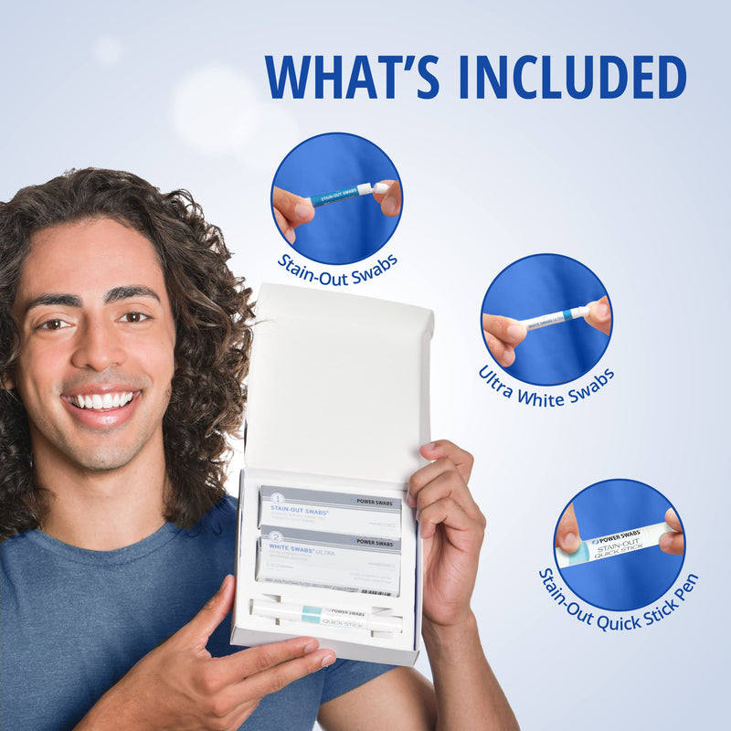 7 Day Professional Teeth Whitening Kit - for at Home Use - Easy 5 Minute Teeth Whitening - Dentist Formulated Teeth Whitening Swabs to Remove Stains - BeesActive Australia