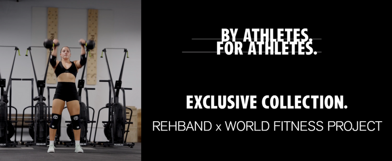 Rehband RX Wrist Support x World Fitness Project, 3-in-1 Neoprene Sleeve + Wrap for Strength Training, Protects During Kettlebell Training, stabilizes Wrist Black Large