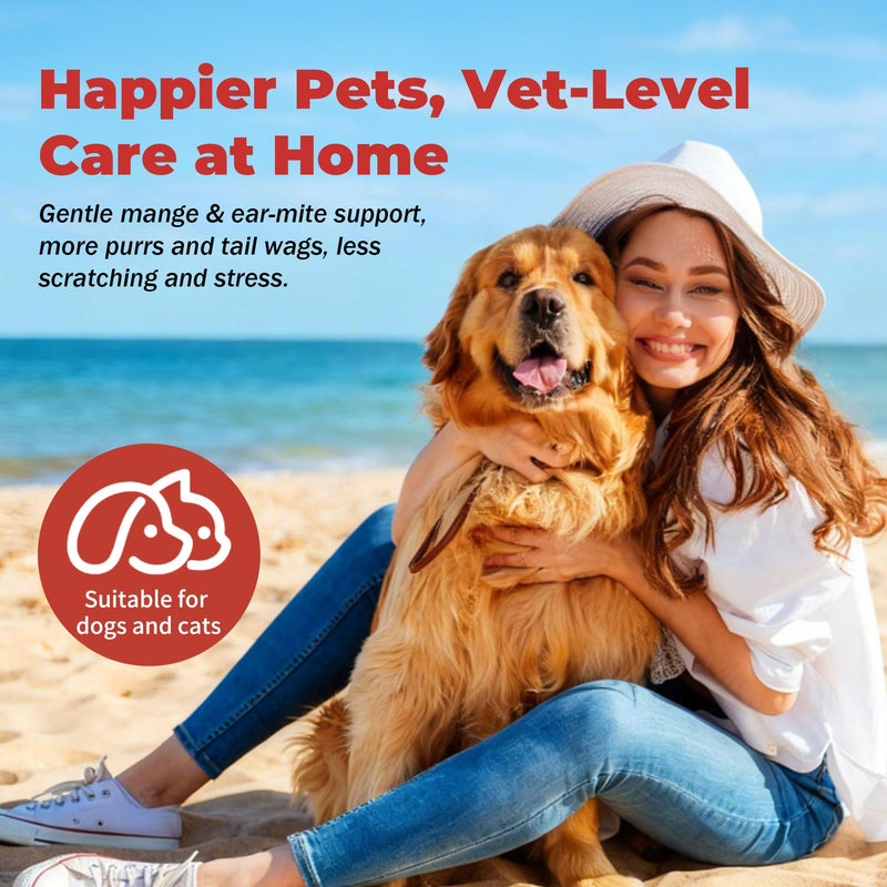 Mange Treatment Cats and Dogs - Natural Dog Itching Relief - Relieves Itchy, Scaly, Dry Skin, Welts & Scabs - Skin & Coat Comfort Powder for Itchy or Irritated Skin - 2.12 oz (60 g)