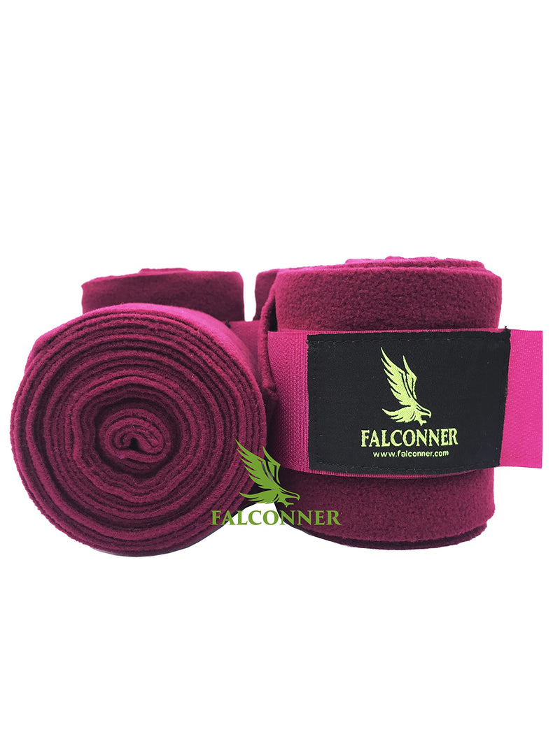 Horse Burgandy Fleece Bandages/Sable wraps Equestrian Leg Wraps Set Of 4 - BeesActive Australia