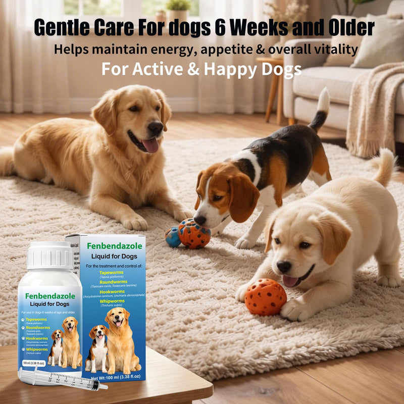Dewormer for Dogs Fenbendazole for All Wormers, Roundworms , Hookworms , Whipworms and Tapeworms Broad Spectrum