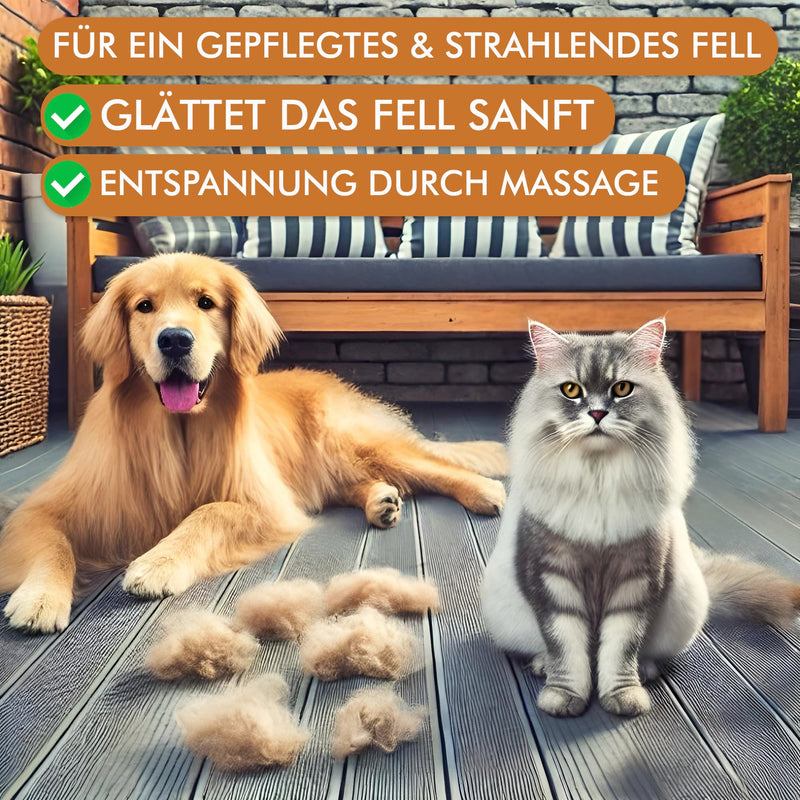 Test grade: Very good - Combination dog brush & cat brush I Smoothing and detangling I Suitable for short - medium-length fur I Dog comb for undercoat I + Free care manual 1 piece (pack of 1) combination brush - BeesActive Australia