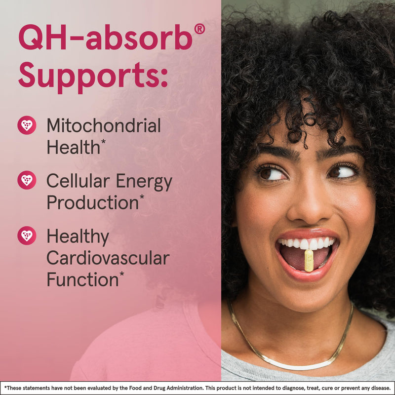 Jarrow Formulas QH-Absorb 200 mg - 60 Softgels - High Absorption Co-Q10 - Active Antioxidant Form of Co-Q10 - Supports Mitochondrial Energy Production and Cardiovascular Health - 60 Servings 1 Count (Pack of 60)