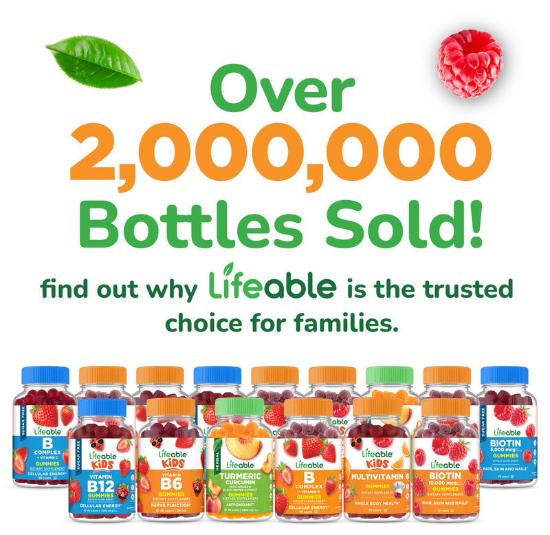 Lifeable Omega 3 for Kids Gummies | with Vegan DHA Supplement | Kids Omega 3 Fish Oil Alternative from Plant Based Flaxseed Oil | Great Tasting Supplement | 60 Gummies