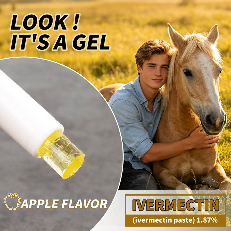 Paste 1.87% – Apple Flavored – 6.08g Tube – for Horses Up to 1250 lb - 3 Pack