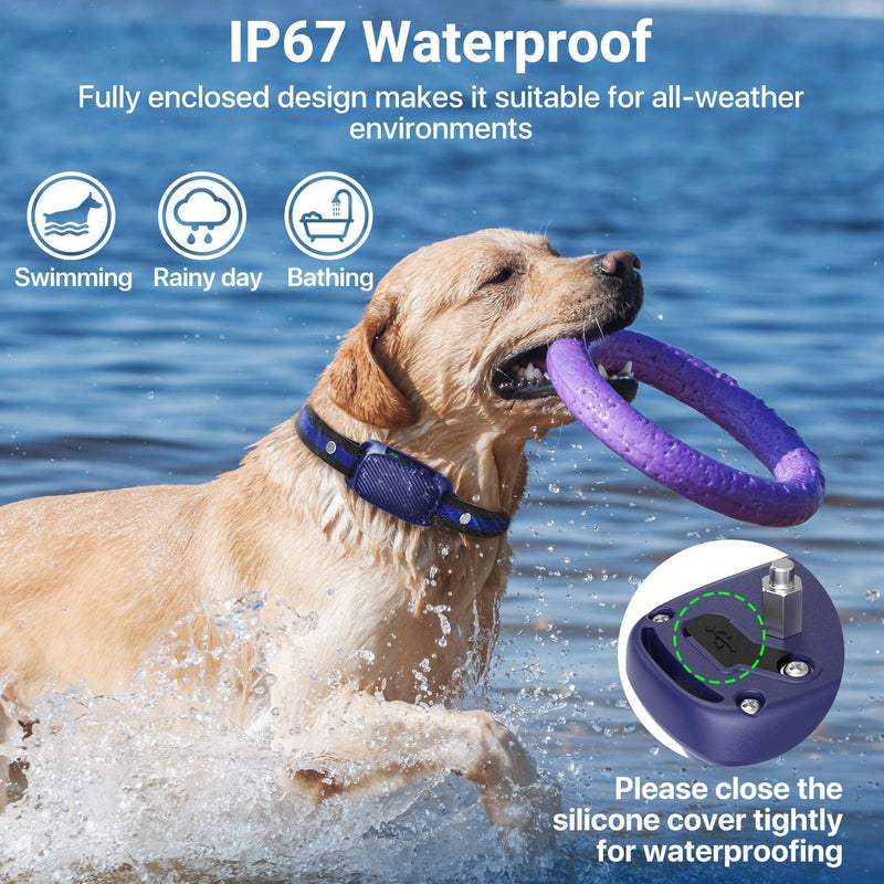 Dog Bark Collar, Automatic Barking Collar with Beep Vibration,Rechargeable Anti Bark Collar with Adjustable 8 Sensitivity,Smart Bark Training Collars for Large Medium Dogs(Midnight) Midnight - BeesActive Australia