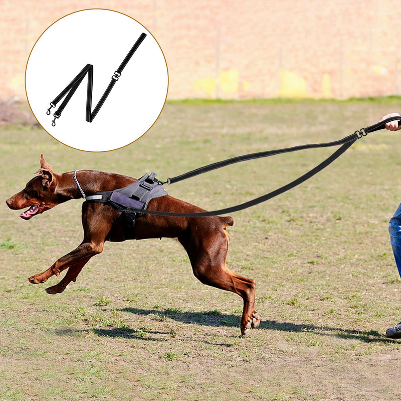 Two Point Control Dog Leash, Double Dog Leash, Training Leash, Multifunctional Double-Ended Dog Leash, Works with No Pull Harnesses, Ideal for Anti-Pulling Dog Training for Any Leash - BeesActive Australia