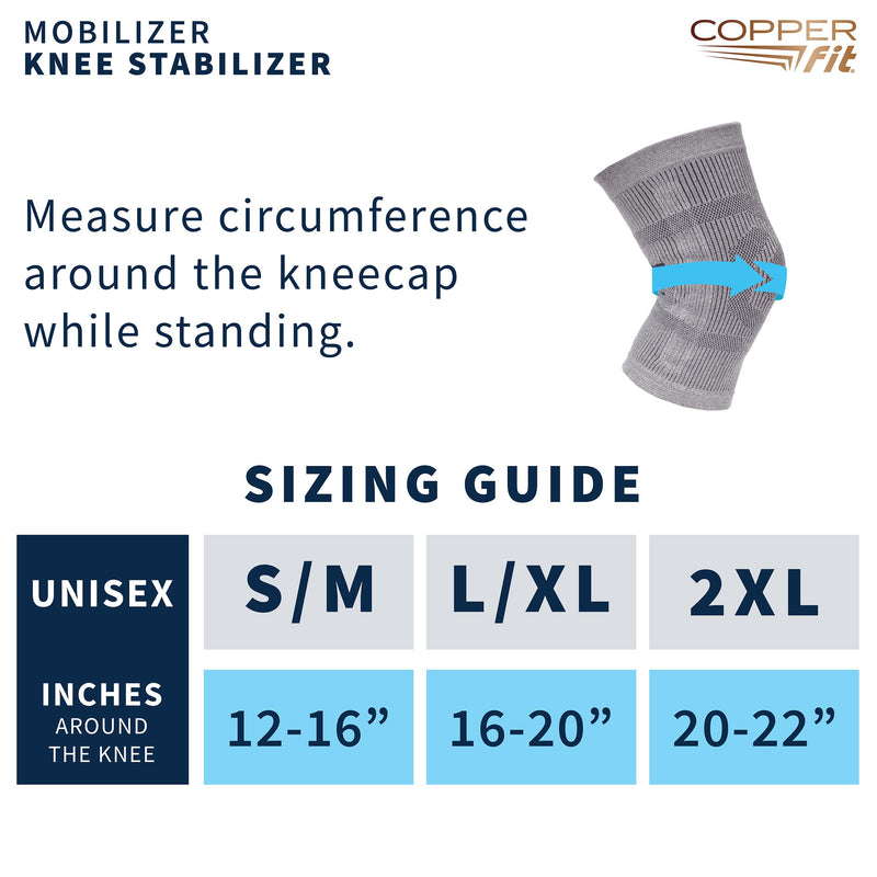 Copper Fit Mobilizer Knee Sleeve – ProSeries with Removable Side Stabilizers Knee Support for Advanced Recovery – Mobility, Knee Pain, Swelling, Inflammation, Circulation, Arthritis, Tendonitis (2XL) 2XL - BeesActive Australia