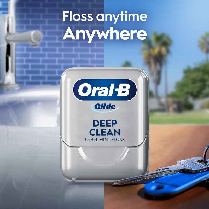 Oral-B Glide Deep Clean Dental Floss, Cool Mint, Value 6 Pack (40m Each) 787.4 Foot (Pack of 1)