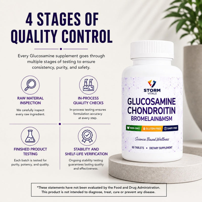 Glucosamine Chondroitin with MSM, Bromelain, Boswellia, Collagen, Hyaluronic Acid, Selenium & Vitamin D – Dietary Supplement – 60 Tablets 60 Count (Pack of 2)