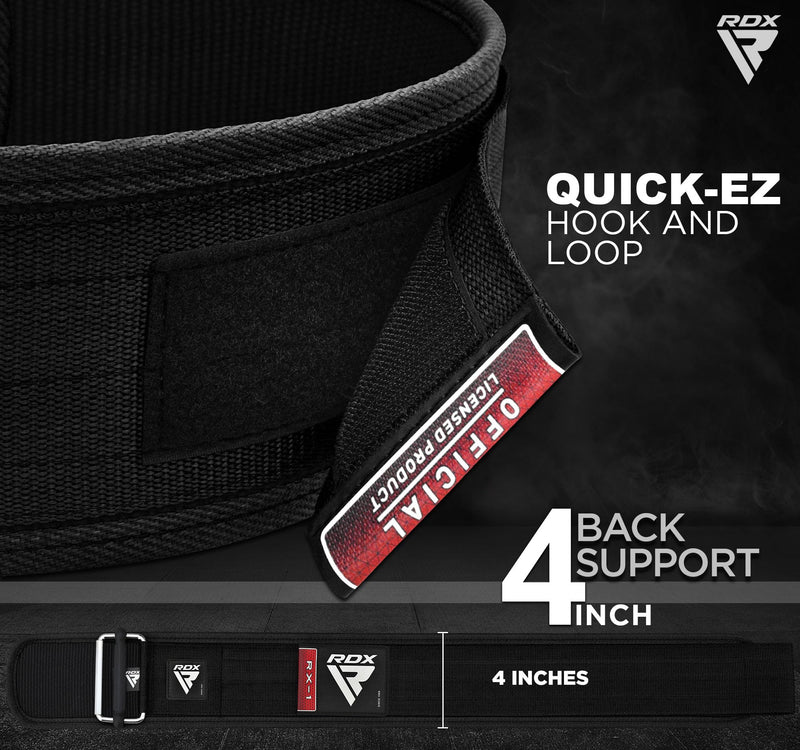 RDX Weight Lifting Belt - AUTO LOCK 4” Premium Adjustable Gym Belt for Olympic Cross Training - Support for Men Women Functional Fitness Workout - WOD Powerlifting Bodybuilding Weightlifting Deadlift Black M - BeesActive Australia