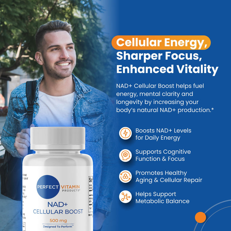 NMN 500mg NAD+ Cellular Boost Vegan (60 Capsules) | NMN NAD+ Supplement 500mg for Cellular Energy, Brain Clarity, Anti-Aging & Longevity | Recovery Support | Vegan Capsules 1 Pack